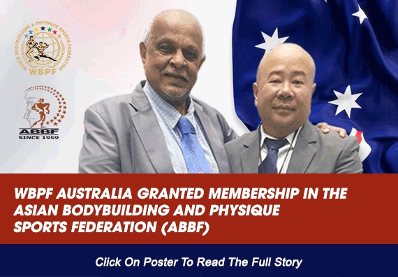 WBPF Australia Granted Membership In The Asian Bodybuilding And Physique Sports Federation (ABBF)...