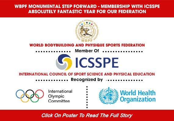 WBPF Monumental Step Forward - Membership With ICSSPE - Absolutely Fantastic Year For Our Federation...