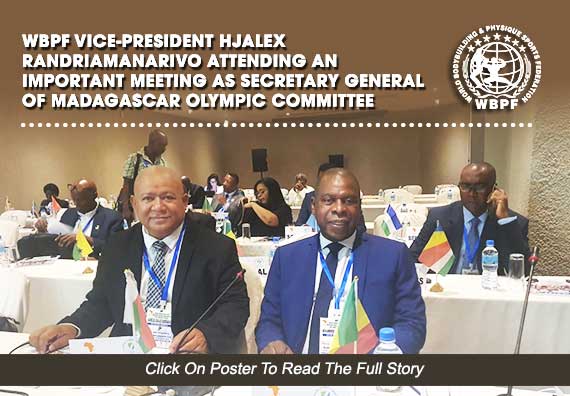 WBPF Vice-President Hjalex Randriamanarivo Attending An Important Meeting As Secretary General Of Madagascar Olympic Committee...